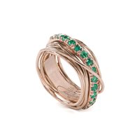 Ringe Rubinia Dame Prezioso Collection Filo Della Vita in Rosègold Smeraldo